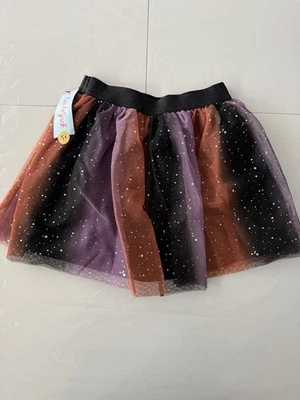 Cat & Jack Kids Girls Ombre Striped Halloween Tutu Skirt, S 6-7 - Image 1 of 2
