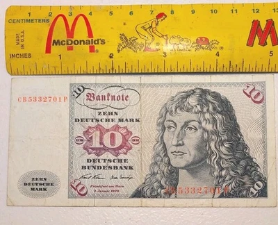 1970 West Germany 10 Deutsche Mark Note; Pick 31 *SAILING SHIP* - Image 1 of 2