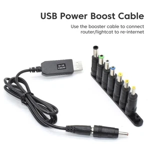 DC 5V to 12V / 9V USB to DC Jack Step-up Cord Converter USB Cable Boost Line - Picture 1 of 13