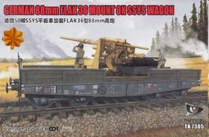 German 88mm FLAK 36 MOUNT ON SSYS WAGON - Bild 1 von 1