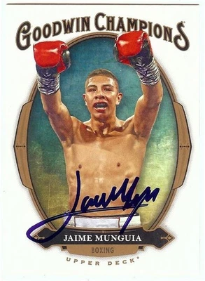 Jaime Munguia 2020 UD Goodwin Champions Hand Signed Autograph  #18 JSA COA - Image 1 of 3