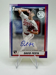 2025 Topps Series 2 David Festa RC 1990 35th Anniv On-card Autograph #90B2-DF - Picture 1 of 8