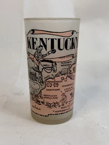 Vintage Kentucky Frosted Souvenir Glass 5" 10 oz - Picture 1 of 2