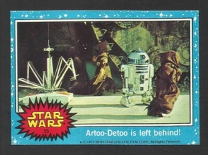 (CB7) ARTOO IS LEFT BEHIND #15 star wars 1977 topps trading cards US ISSUE BLUE - Picture 1 of 2