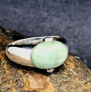 ANILLO JADE GENUINO juego en PLATA ESTERLINA .925 ¡ENVÍO RÁPIDO GRATIS!! - Imagen 1 de 4