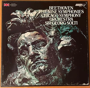 SOLTI Beethoven The Nine Symphonies UK LONDON FFRR BOX SET 1975 RARE NM - Picture 1 of 2