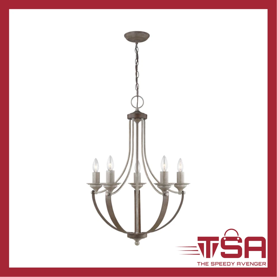 Sea Gull Lighting 3280405-872 Corbeille - 5 Light Chandelier Washed Pine Finish