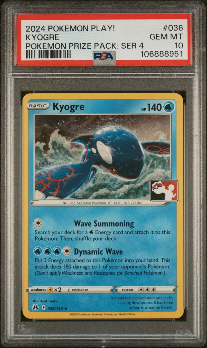 Kyogre Pokémon TCG Professional Sports Authenticator (PSA Kyogre Pokémon TCG Professional Sports Authenticator (PSA