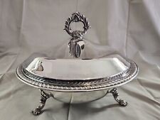 FB Rogers Silver Co 1158 Silver Plated Footed Covered Dish Serving Bowl
