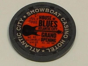 House of Blues Showboat Casino Atlantic City Gran Apertura Chip Julio 2005 - Imagen 1 de 2