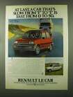 1980 Renault Le Car Ad - Slow From F to E