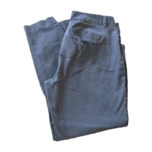 Maurices Skinny Dress Pants Womens Size 3/4 Gray Mid Rise Flat Front Juniors - Picture 1 of 8