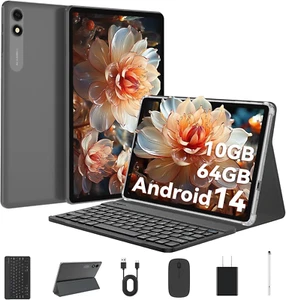 Tablet 10 Zoll Android 14 Tablets, 64GB ROM+10(4+6 Expand) RAM 1TB erweiterbar, - Picture 1 of 7