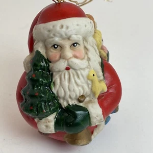 Ceramic Porcelain Santa Roly Poly Ornament Midwest Importers - Picture 1 of 7