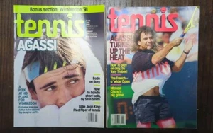 VTG 90,91 Tennis Agassi Magazines Lot Of 2 - Picture 1 of 5