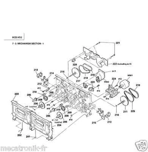 Kit Courroies K7 SONY TC-WR545 TC-WR701ES TC-WR735S TC-WR741 TC-WR745S TCWR801ES - Photo 1/1