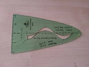 Schablone Sinus-Cosinus-Kurve Lineal Zeichenschablone - Bild 1 von 1