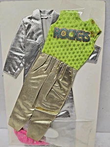Vintage Komplett Outfit Barbie Ken Rockers Outfit Schuhe Socken & Jacke - Bild 1 von 9
