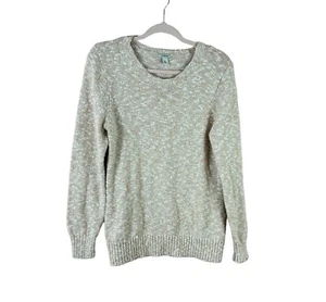 L.L. BEAN Mujer Talla L Regular Tostado Grueso Tejido Algodón Suéter - Imagen 1 de 4