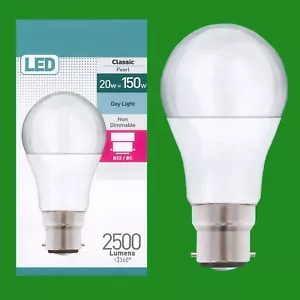 1x 20W (=150W) LED Pearl GLS Bayonet BC B22 6500K Daylight White Light Bulb Lamp - Picture 1 of 3
