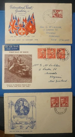 Australia lot of 3 FDC IV Cover