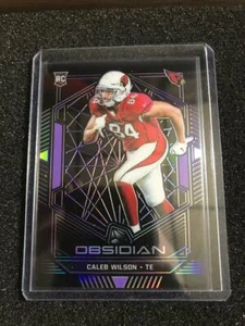 2019 PANINI OBSIDIAN CALEB WILSON Purple Etch Parallel Rookie Card 28/75 - Picture 1 of 2