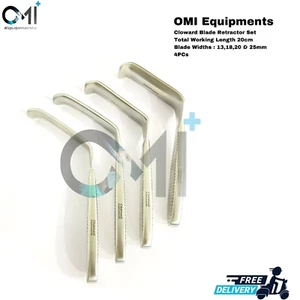 Cloward Blade Retractor Set of 4Pcs Orthopedic Instruments Premium Top Quality - Picture 1 of 3