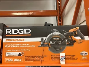 RIDGID CANADA 18V CORDLESS Brushless 7-1/4" Rear Handle Circular Saw (Bare Tool) - Picture 1 of 17