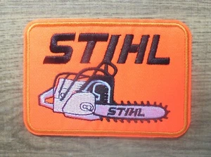 Stihl chainsaw cloth iron-on patch new-4"x2.5" - Picture 1 of 1