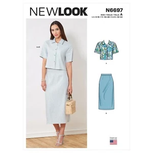 New Look SEWING PATTERN N6697 Misses Pencil Skirt & Cropped Top Sizes 6-18 - Picture 1 of 7