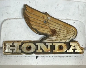 Vintage Honda Motorcycle Fuel Tank Side Badge Emblem Antique - Picture 1 of 4