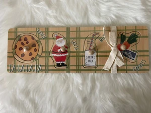 NEU Weihnachten Holzpuzzle Kleinkind SANTA MILK COOKIES KAROTTEN Schlammkuchen FA LA LA LA - Bild 1 von 4