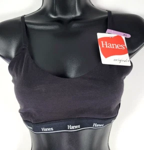 NWT - Hanes Black Sports Bra - XL - Adjustable Straps - Free Shipping - Picture 1 of 5