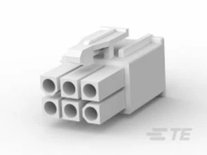 Steckverbinder Mini Universal MATE-N-LOK Stecker Gehäuse 6-polig RM4,14mm - Bild 1 von 3