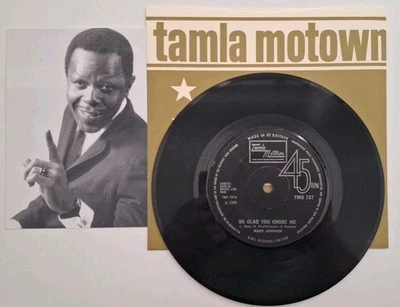 Marv Johnson TMG737"So Glad You Chose Me"1969 Tamla Motown Original UK 7"Single - Image 1 of 3