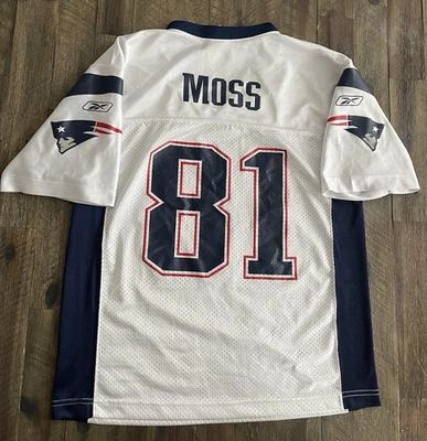 New England Patriots Randy Moss #81 Reebok Jersey Youth Large (14-16) - Image 1 of 4