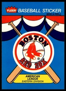 1989 Fleer #NNO Boston Red Sox Team Stickers - Picture 1 of 2