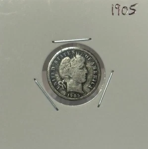 1905 Barber Dime, 90% Silver, Nice Condition! 🔥 - Picture 1 of 2