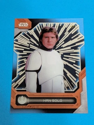 #D 1/1 2024 Topps Star Wars High Tek Han Solo Hyperspace Refractor Black 1 Of 1  - Image 1 of 2