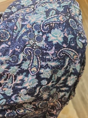 LuLaRoe TC Blue Pink White Paisley Leggings Tall & Curvy New Unicorn! - Image 1 of 4
