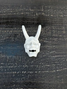 Vintage kleine weiße Porzellan Oni Teufel Noh hängende Maske Japan - Bild 1 von 6