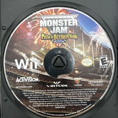 Nintendo Wii Disc Only Tested Monster Jam: Path of Destruction - Image 1 of 4