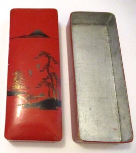 GRANDE SCATOLA PORTAGIOIE VINTAGE ASIATICA DIPINTA A MANO ~ ESPOSIZIONE GIOIELLI ~ BELLA! - Foto 1 di 3