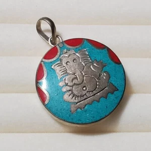 Tibetan Turquoise Coral Pendant/Locket - Picture 1 of 6