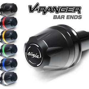 For Kawasaki ZX-10R Ninja 06-14 13 12 11 Black Handlebar Bar End Plugs V-RANGER - Picture 1 of 5