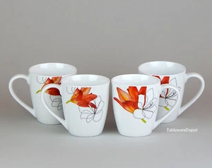Tabletops Unlimited LILY: Set of 4 (12 oz.) Mugs, MINT UNUSED! Gallery - Picture 1 of 4