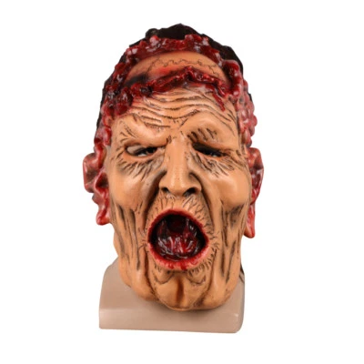 Scary Horror Witch Mask Cosplay Rotten Face Old Women Mask Halloween Props - Image 1 of 4