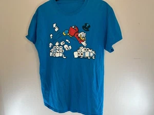 Classic SCROOGE McDUCK Jumping Toilet Paper Graphic Novelty T-SHIRT Med See Desc - Picture 1 of 8