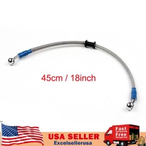 45cm/18" M10 Brake Oil Hose Line Banjo Fitting Stainless Steel End UE - Picture 1 of 2