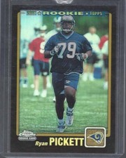 RYAN PICKETT 2001 TOPPS CHROME BLACK ROOKIE REFRACTOR RC #D 50/100